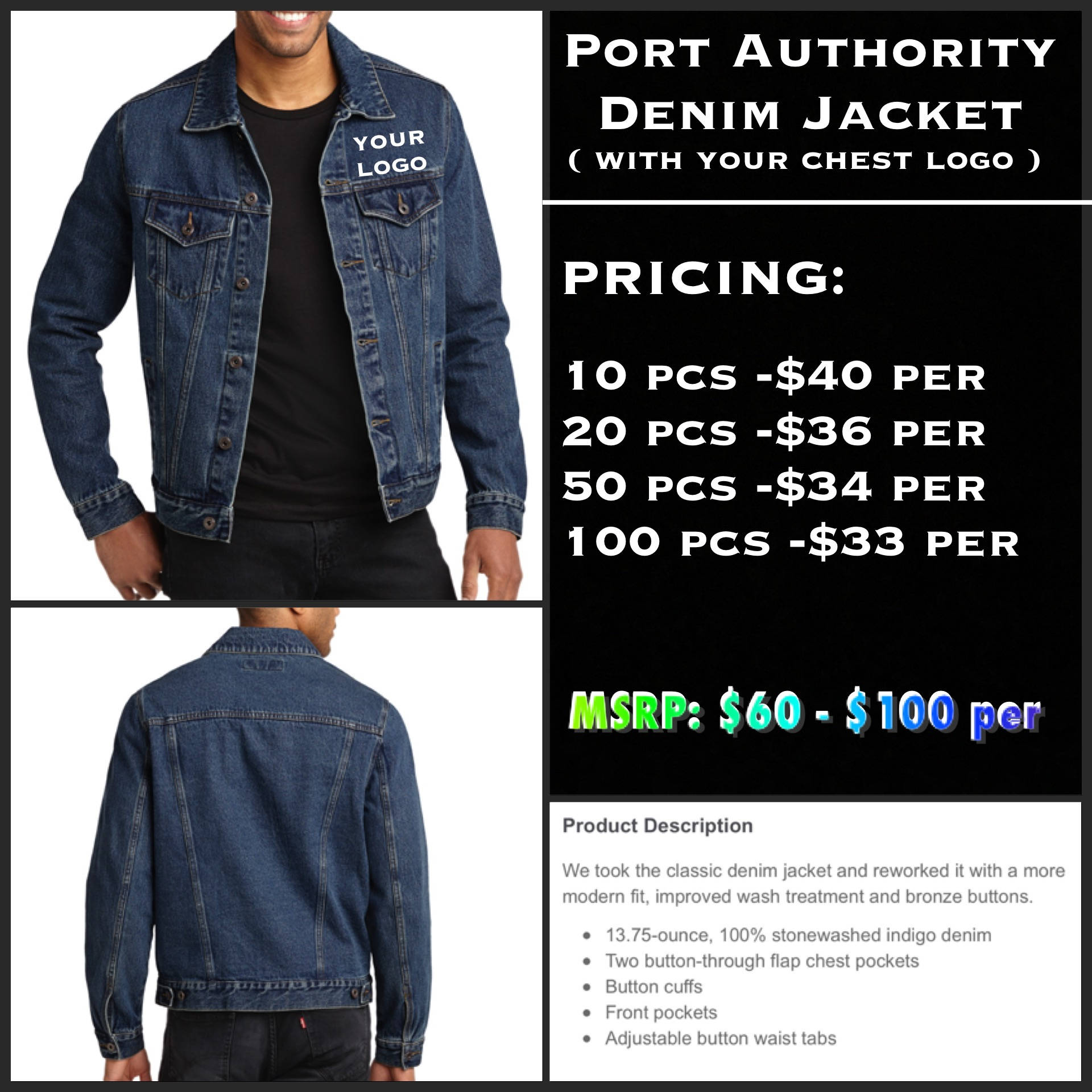 port authority jean jacket
