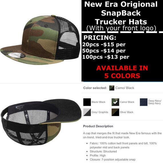 new era embroidered hats