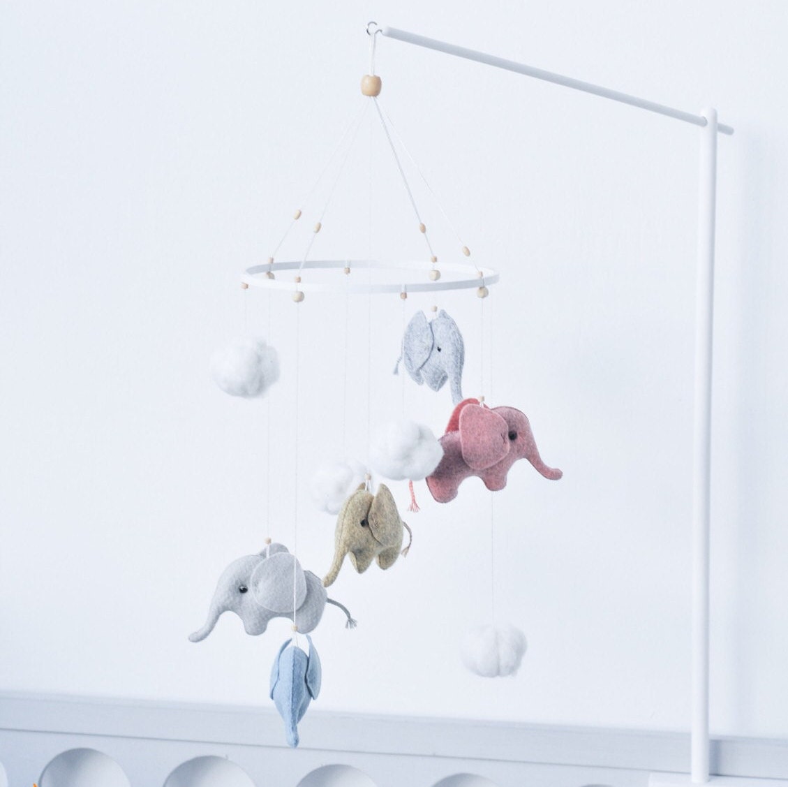 Wood mobile arm Baby mobile stand Baby mobile holder Etsy