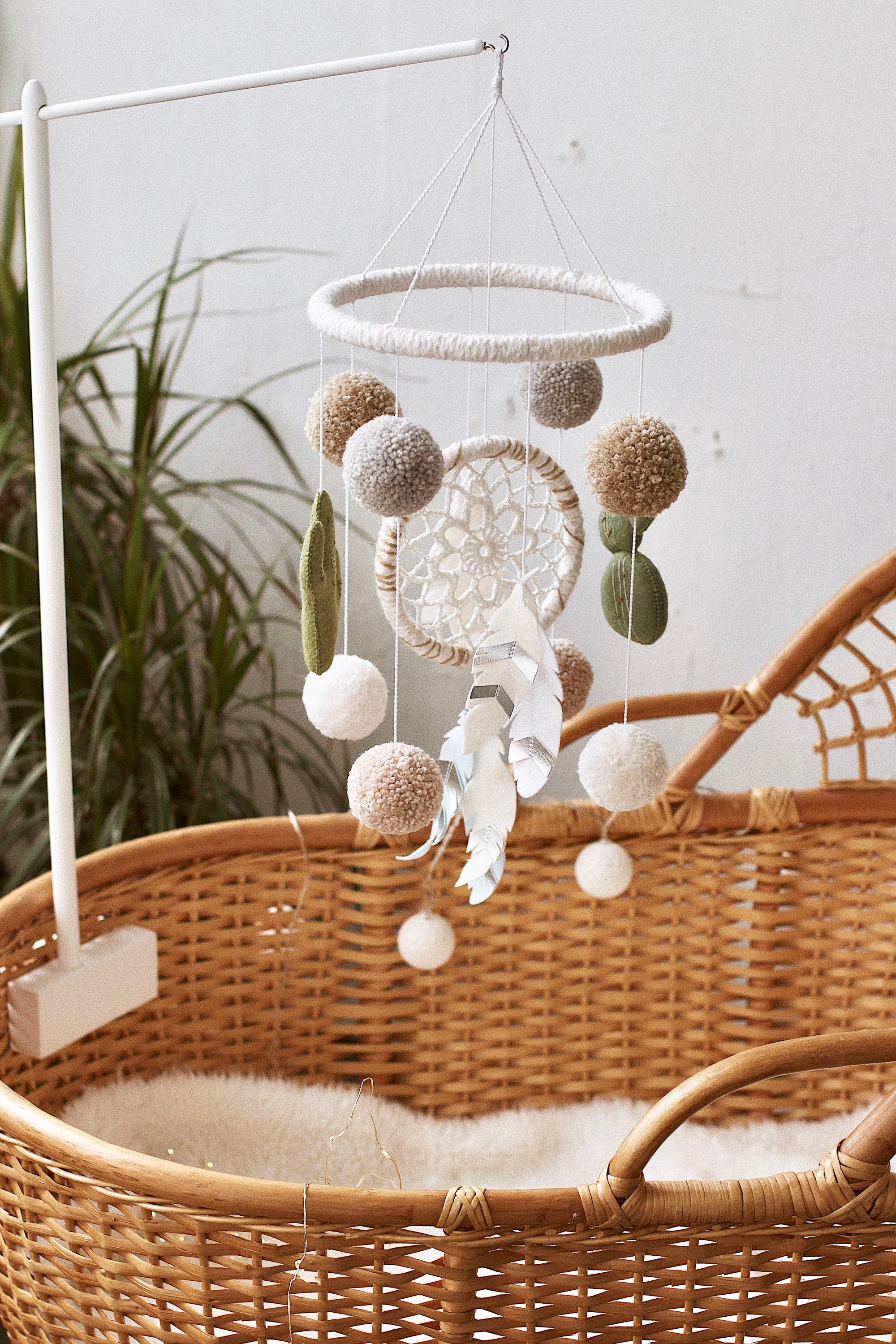 Baby mobile arm Wooden mobile arm Baby mobile holder Etsy