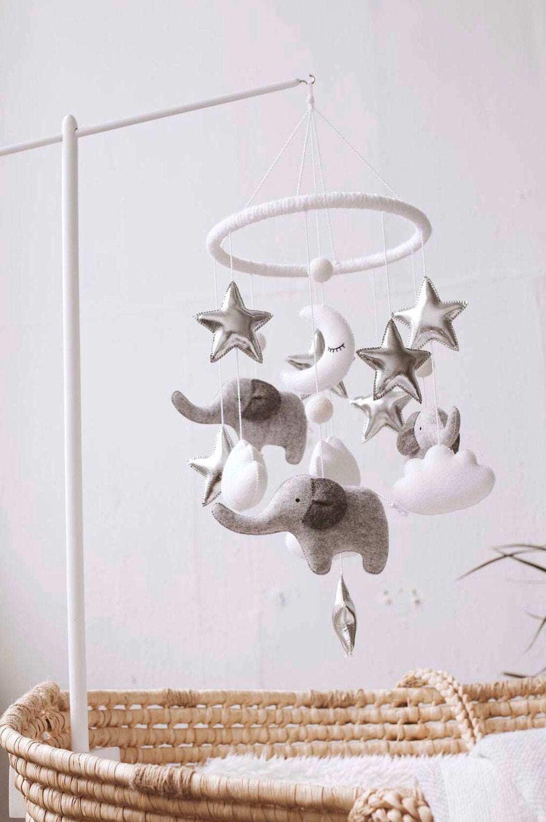 Baby mobile arm Wooden mobile arm Baby mobile holder Etsy