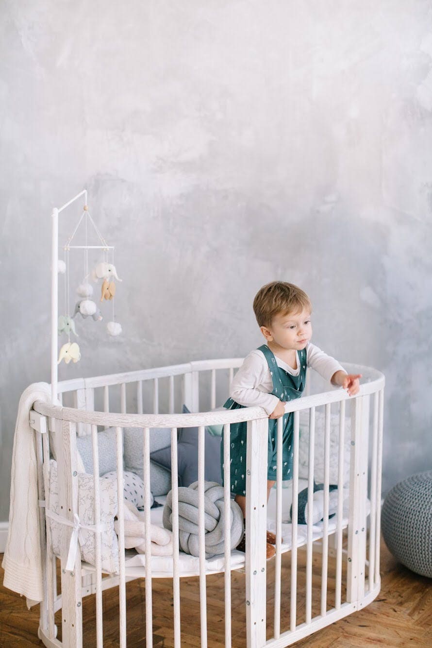 Wood mobile arm Cot mobile arm Baby mobile holder White Etsy