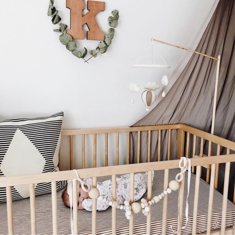 Wood Mobile Arm For Baby Crib Hanger Attachment