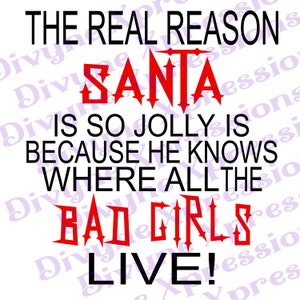 Santa es jolly svg png jpeg descarga digital sólo