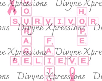 Scrabble Breast Cancer svg png jpeg digital download ONLY