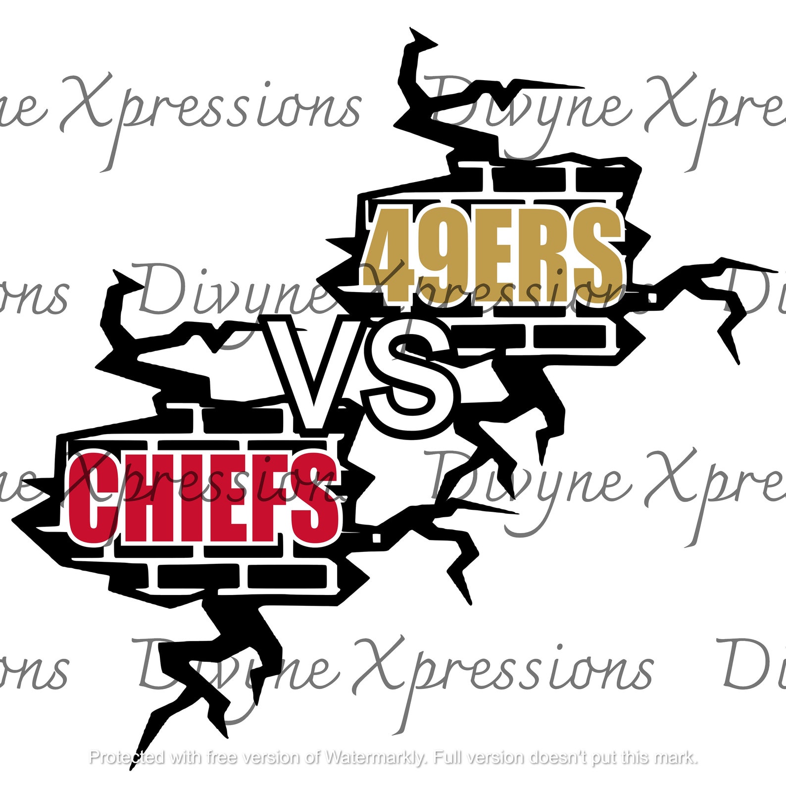49ERS vs Chiefs svg png jpeg descarga digital sólo Etsy