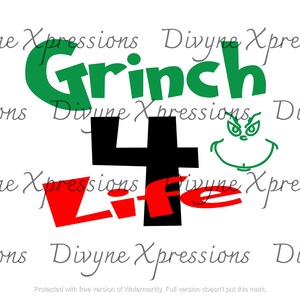 Grinch para la vida svg png descarga digital sólo