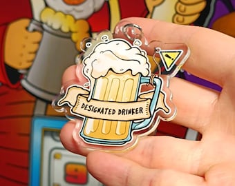 Llavero acrílico con estampado de Oktoberfest 2025, regalo divertido de cerveza