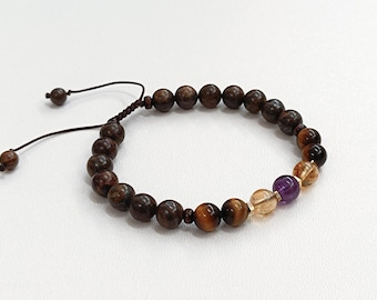 Pulsera de invocación de Final Fantasy Pulsera ajustable de piedra natural Titán Ira de Gaia