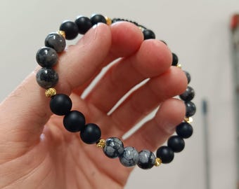 Pulsera de piedra natural inspirada en The Curator, joyería ajustable para gamers