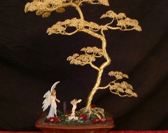 Проволочное дерево/ Скульптура/ Украшение/ Проволочное дерево бонсай Скульптура