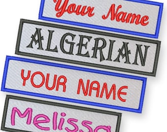 Custom Embroidered Patch Badge Biker MC Personalised 4"x1" Iron On / Sew on Name Club