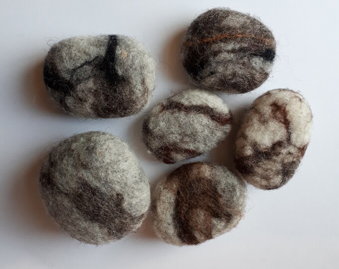 Felted Wool River Stones Etsy