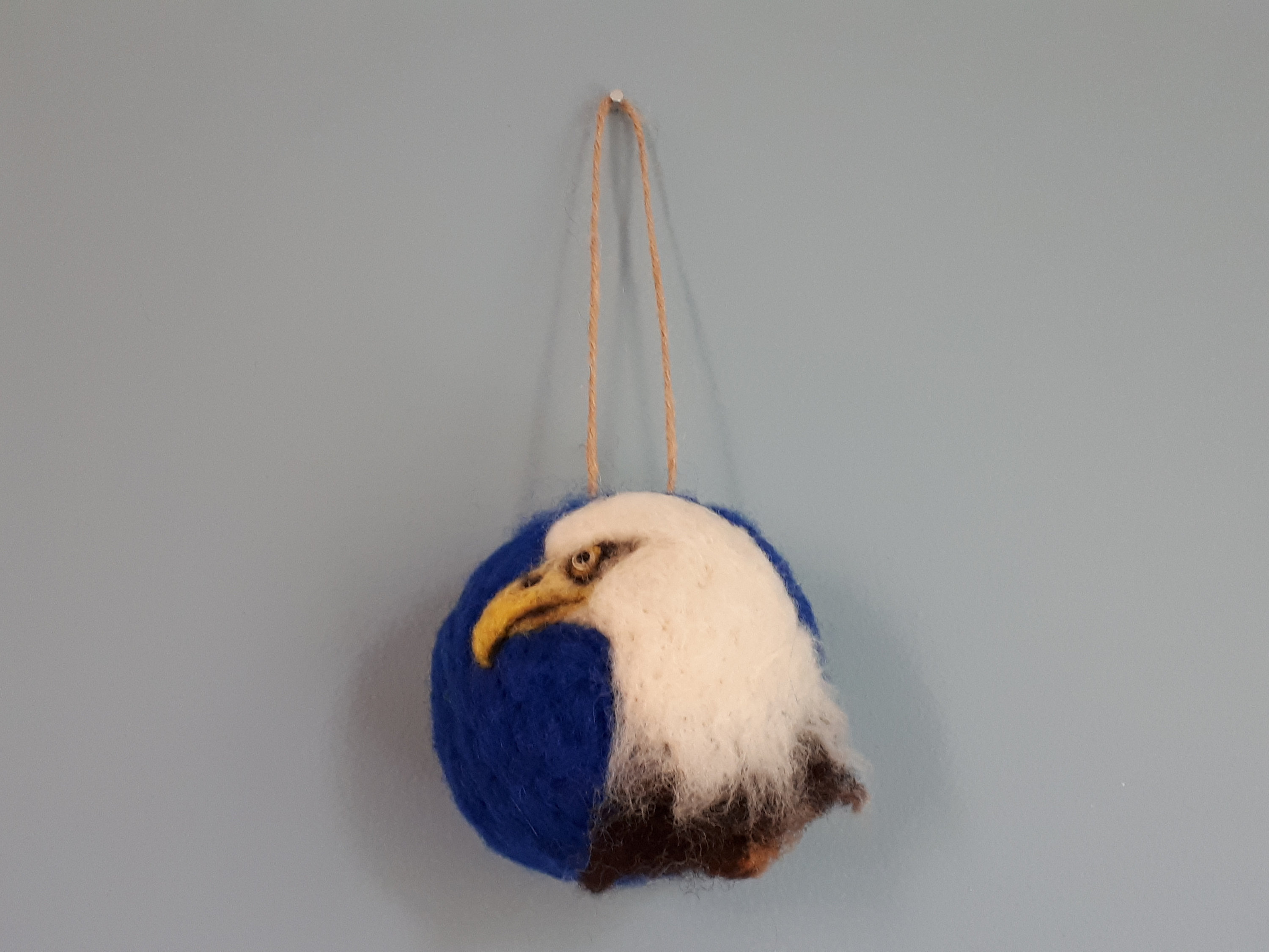 Needle Felted Hanging Ornament Bald Eagle Etsy