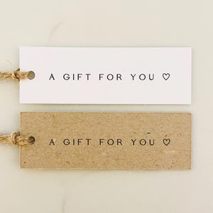 Simple Gift Tags - Favours -  Labels - White or Kraft with Twine