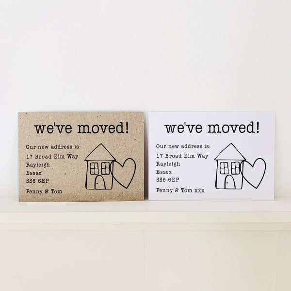 Change of Address Cards - Etsy UK