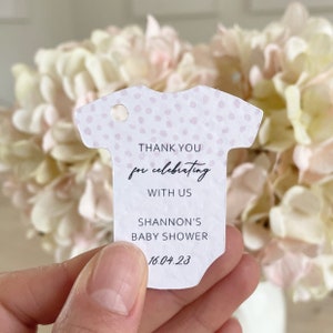 Baby Shower BabyGro Favour Tags - Pink and Blue Gift Tags - Thank You Tags