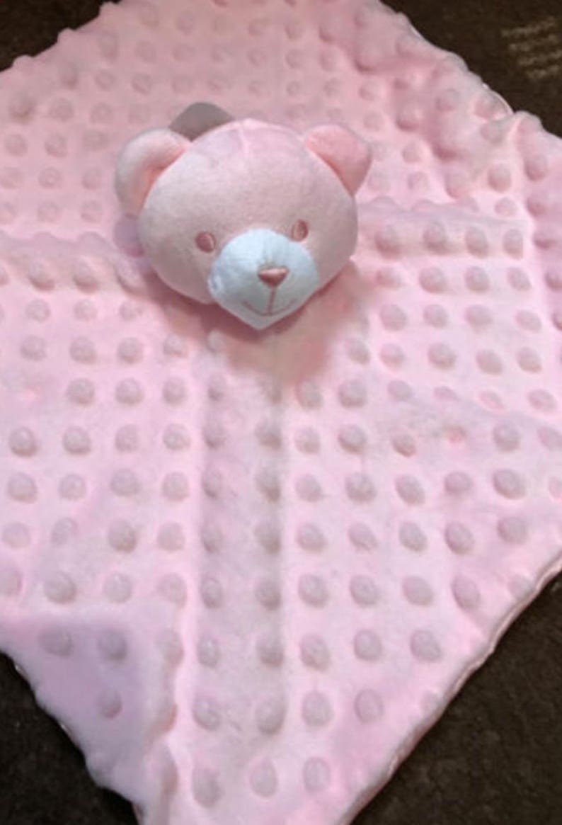 PERSONALISED EMBROIDERED BABY TAGGY TAGGIE BLANKET COMFORTER BOY GIRL NEW BORN