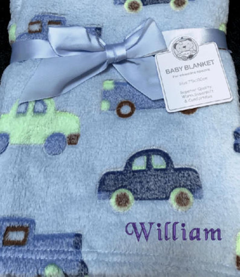 PERSONALISED BABY BOY BLANKET NEW BABY GIFT//SHOWER