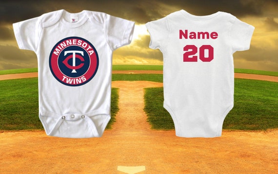 Minnesota Twins Custom Name Custom Number Baby Youth Onesies 