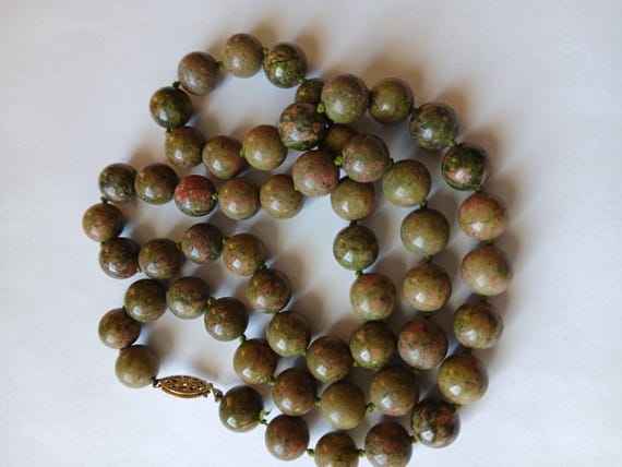 Vintage Jasper Stone Beads Necklace