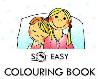 SoEasy Coloring Book / Coloring Pages / Learning / Homeschool / Digital Download / PDF / Teaching Tool / Primary / Word Cards/ Family member