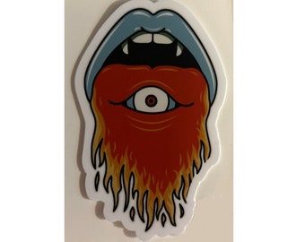 BMFS Sticker The Fire On My Tongue by Grateful Sweats 3" h x 2" w vinyl BMFS Sticker