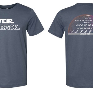 Grateful Sweats T-shirt Dead inspired Weir Back design with 2024 Vegas Sphere Dates vintage-navy