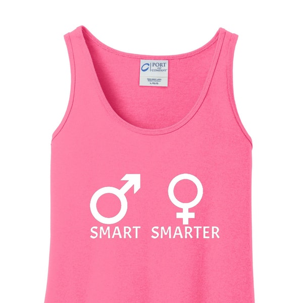 Grateful Sweats Tank top Ladies Neon Pink Man Smart, Woman Smarter Dead lot t Subtle Dead tank top - cool tour shirt
