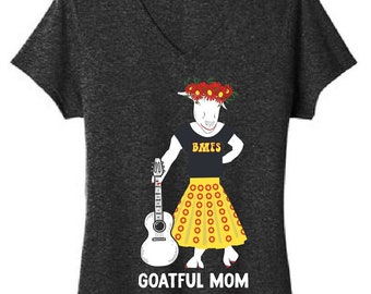 Goatful Mom Guitar BMFS Shirt Ladies V-neck BMFS lot t Subtle song t-shirt-cool tour shirt