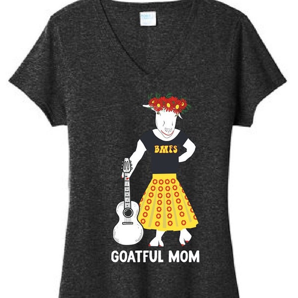 Goatful Mom Guitar BMFS Shirt Ladies V-neck BMFS lot t Subtle song t-shirt-cool tour shirt