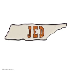 Tennessee Jed White Glow-in-the-Dark Pin 2&quot; Collector pin in our Grateful shop White and glows in the dark.