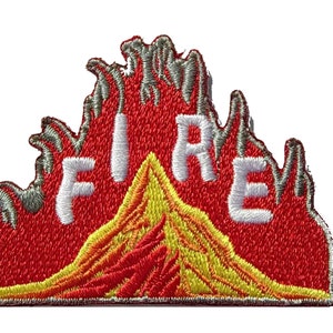 Grateful Sweats Patch Dead inspired Fire on the Mountain Iron-on or Sew-on Embroidered 2.5&quot;