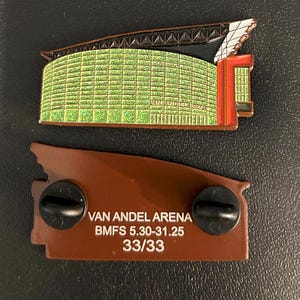 Grateful Sweats Venue Collector Pin LE33 commemorating BMFS Van Andel Arena 2025 shows 2&quot;