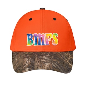 BMFS Fuzzy Rainbows trucker cap orange blaze - Mossy Oak by Grateful Sweats trucker Cap Unique Billy lot cap BMFS trucker cap Grateful shop