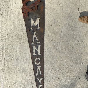 Plasma cut handsaw Man Cave image 1