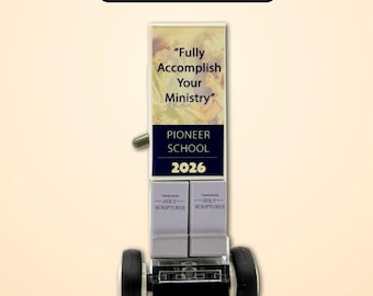 Buildable Pioneer School 2026 Edition, Custom Mini Literature Cart, JW Gift