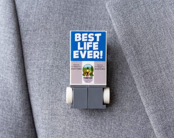 JW Literature Cart Lapel Pin - Brick-Style Ministry Cart Pin - Blue & Purple - Theocratic JW Gift