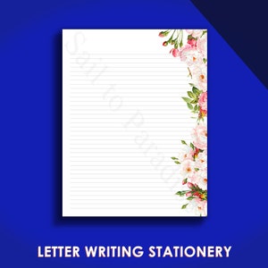 Printable Letter Writing Stationery, JW Letter Writing Paper, Field Service, Ministry Digital Paper, WIDE Ruled & Blank Version included 002