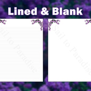 Printable Letter Writing Stationery, JW Letter Writing Paper, JW Stationary, Ministry Digital Paper, WIDE Ruled & Blank Version included 003