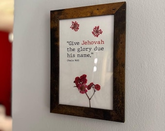 2025 Year Text - Real Pressed Flower Print - Great Gift