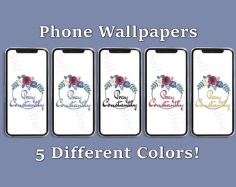 Spiritual Phone Wallpaper Pack, 5 Colors, Pray Constantly, JW Screensaver, JW Gift, jw digital