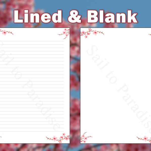 Papelería imprimible para escribir cartas, papel para escribir cartas JW, servicio de campo, papel digital ministerial, versión rayada y en blanco incluida