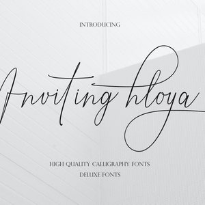 Einladungsschrift, Kalligraphie Schrift, Hochzeit Schriftart, Script Font, Cricut Font, Romantische Schriftart, Moderne Schriftart, handgeschriebene Schriftart. Sofort Download