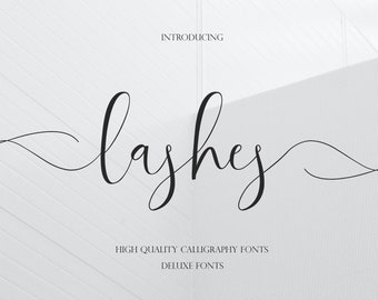 Lashes Script Font: Modern Calligraphy (Digital Download)