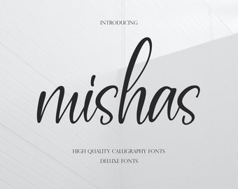 Mishas Cursive Font: Modern Calligraphy Script (Digital Download)