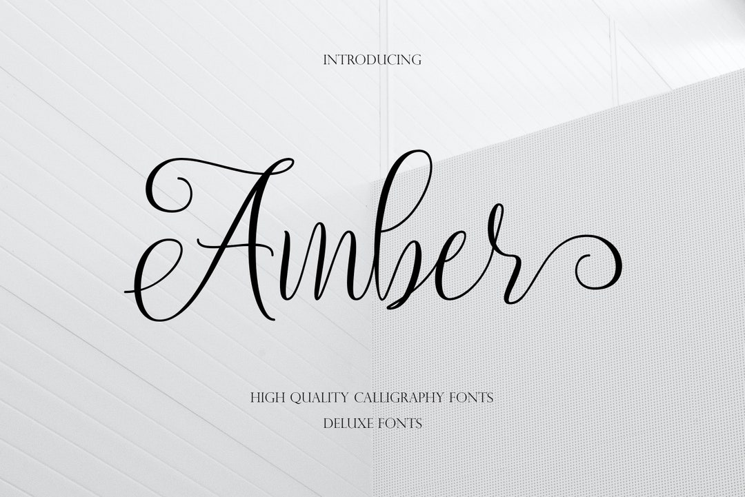 Amber Calligraphy Font: Modern Script (digital Download) - Etsy