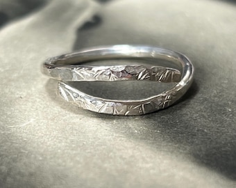 Artisan Handmade Ring Eco-Friendly Sterling Silver London Hallmark 2025 Size Q UK, 8 US