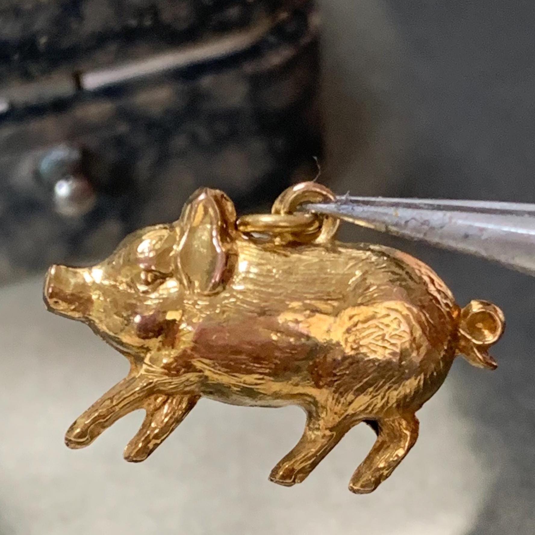 Feng Shui Pig Lucky Charm Figurine - Year Of The Pig Good Luck Amulet