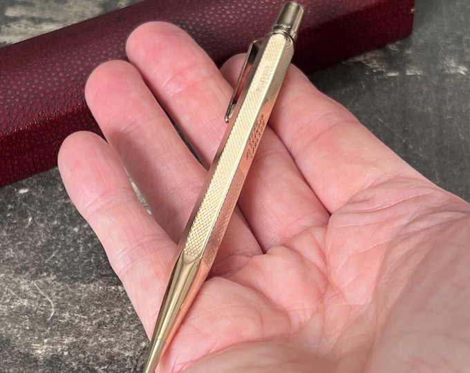 Yard-O-Led Aristocrat Rolled Gold Mechanical Pencil – Original Box & Instructions – Made in England